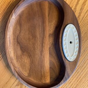 Nora Fleming Walnut Tidbit Tray - Retired